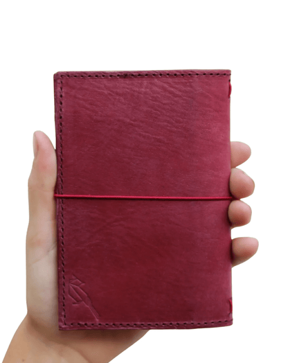 Copihue | Leather journal tamaño bolsillo - BirdLog