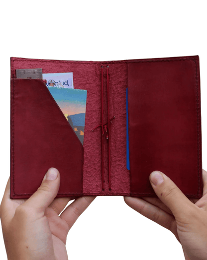 Copihue | Leather journal tamaño bolsillo - BirdLog